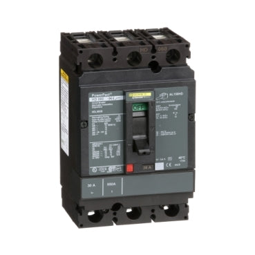 Square D HDL36030 Circuit breaker, PowerPact H, thermal magnetic, 30A, 3 pole, 600V, 14kA  | Blackhawk Supply