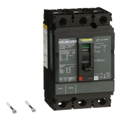 Square D HLL36150 Circuit breaker, PowerPacT H, 150A, 3 pole, 600VAC, 50kA, lugs, thermal magnetic, 80%  | Blackhawk Supply