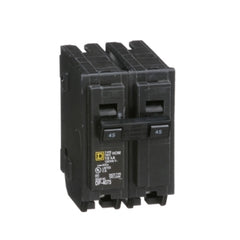 Square D HOM245 Homeline Miniature Circuit Breaker, 45A, 120/240V AC, Plug-in, 2-Poles, 10kA  | Blackhawk Supply
