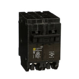 Square D HOMT215215 Quad tandem mini circuit breaker, Homeline, 2 x 2 pole at 15A, 120/240 VAC, 10 kA AIR, plug in mount  | Blackhawk Supply