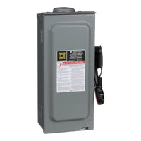 HU361NRB | Safety switch, heavy duty, non fusible, 30A, 4 wire, 3 poles, 1 neutral, 30hp, 600VAC/DC, Type 3R, bolt on hub provision | ~ Square D