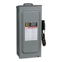 HU361NRB | Safety switch, heavy duty, non fusible, 30A, 4 wire, 3 poles, 1 neutral, 30hp, 600VAC/DC, Type 3R, bolt on hub provision | ~ Square D by Schneider Electric