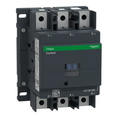 Square D LC1D1506BD IEC contactor, TeSys Deca, nonreversing, 150A, 100HP at 480VAC, 3 phase, 3 pole, 3 NO, 24VDC coil, open style  | Blackhawk Supply