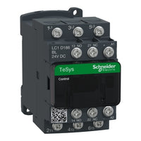 LC1D186BL | TeSys D Contactor, 3-Poles (3 NO), 18A, 24V AC Coil, Non-Reversing | Square D by Schneider Electric