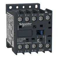 LC1K0601B7 | TeSys K Contactor, 3-Poles (3 NO), 1 NC Aux. Contact, 6A, 24V AC Coil, Non-Reversing | Square D by Schneider Electric