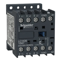 LC1K0610M7 | Contactor, TeSys K, 3P, AC-3, lt or eq to 440V 6A, 1 NO aux., 220 to 230VAC coil | Square D by Schneider Electric