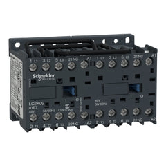 Square D LC2K0901F7 Reversing contactor, TeSys K, 3P, AC-3, lt or eq to 440V 9A, 1 NC, 110VAC coil  | Blackhawk Supply