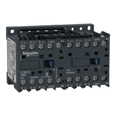 Square D LC2K1210G7 Reversing contactor, TeSys K, 3P, AC-3, lt or eq to 440V 12 A, 1 NO, 120VAC coil  | Blackhawk Supply
