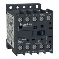 LP1K0901BD | TeSys K Contactor, 3-Poles (3 NO), 9A, 24 DC Coil, Non-Reversing | Square D by Schneider Electric