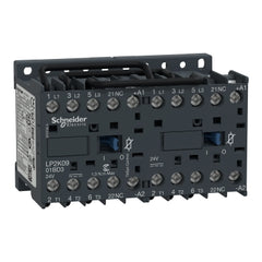 Square D LP2K0901BD3 Reversing contactor, TeSys K, 3P, AC-3, lt or eq to 440V 9A, 1 NC, 24VDC coil  | Blackhawk Supply