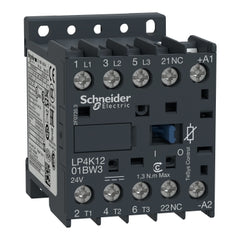 Square D LP4K1201BW3 TeSys K contactor, 3P, AC-3= 440 V 12 A, 1 NC aux, 24 V DC coil  | Blackhawk Supply