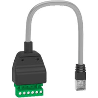 LV434211 | Modbus adaptor cable, ComPacT, MasterPact, RJ45 to open connector adaptor, 190mm length | Square D by Schneider Electric