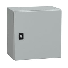 Square D NSYCRN33200 Spacial CRN Plain Door Without Mount Plate, H300xW300xD200, IP66, IK10, Grey RAL7035  | Blackhawk Supply