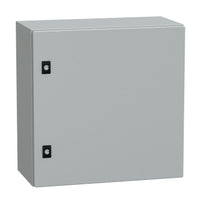 NSYCRN55250P | Spacial CRN plain door with mount.plate, H500 x W500 x D250, IP66, IK10, RAL7035 | Square D by Schneider Electric