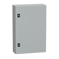 NSYCRN64150 | Spacial CRN Plain Door Enclosure w/o Mounting Plate. H600xW400xD150 IP66 IK10 RAL7035 | Square D by Schneider Electric