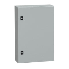 Square D NSYCRN64150 Spacial CRN Plain Door Enclosure w/o Mounting Plate. H600xW400xD150 IP66 IK10 RAL7035  | Blackhawk Supply