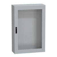 NSYCRNG128300T | Spacial CRNG tspt door w/o mount.plate. H1200xW800xD300 IP66 IK08 RAL7035 | Square D by Schneider Electric