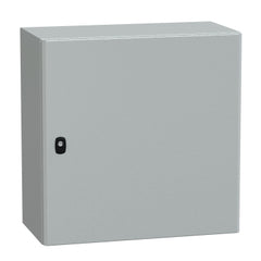 Square D NSYS3D6630P Wall mounted steel enclosure, Spacial S3D, plain door, with mounting plate, 600x600x300mm, IP66, IK10  | Blackhawk Supply