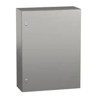 NSYS3X8625 | Wall mounted enclosure, Spacial S3X, stainless steel 304L, plain door, 800x600x250mm, IP66 | Square D by Schneider Electric