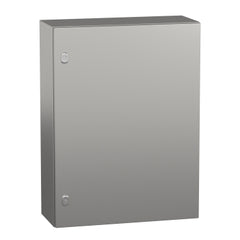 Square D NSYS3X8625 Wall mounted enclosure, Spacial S3X, stainless steel 304L, plain door, 800x600x250mm, IP66  | Blackhawk Supply