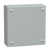 NSYSBM20208 | Metal industrial box plain door H200xW200xD80, IP66, IK10, RAL 7035 | Square D by Schneider Electric