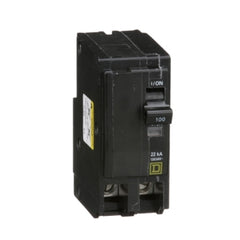 Square D QO2100VH Mini circuit breaker, QO, 100A, 2 pole, 120/240 VAC, 22 kA, plug in mount  | Blackhawk Supply