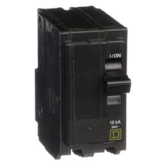 Square D QO2155237 Mini circuit breaker, QO, 15A, 2 pole, 120/240VAC, 10kA, plug in mount, ring terminals  | Blackhawk Supply