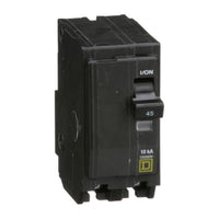 QO245 | QO Miniature Circuit Breaker, 45A, 2-Pole, 120V, 10kA, Plug-in Mount | Square D by Schneider Electric