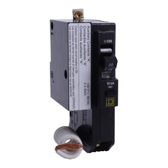Square D QOB120EPD1201 Mini circuit breaker, QO, 20A, 1 pole, 120 VAC, 10 kA, 30mA grd fault B, bolt on mount, aux switch 1B  | Blackhawk Supply