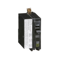 Square D QOB120VH1021 Mini circuit breaker, QO, 20A, 1 pole, 120/240VAC, 22kA, bolt on mount, AC shunt  | Blackhawk Supply