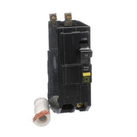 QOB215GFI | Mini circuit breaker, QO, 15A, 2 pole, 120/240 VAC, 10 kA, 6mA grd fault A, pigtail, bolt on mount | Square D by Schneider Electric