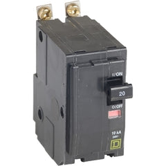 Square D QOB220H Mini circuit breaker, QO, 20A, 2 pole, 240VAC, 10kA, bolt on mount  | Blackhawk Supply