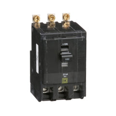 Square D QOB3100VH Mini circuit breaker, QO, 100A, 3 pole, 120/240VAC, 22kA, bolt on mount  | Blackhawk Supply