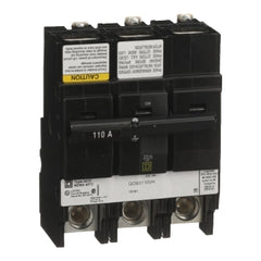 Square D QOB3110VH Mini circuit breaker, QO, 110A, 3 pole, 120/240VAC, 22kA, bolt on mount  | Blackhawk Supply
