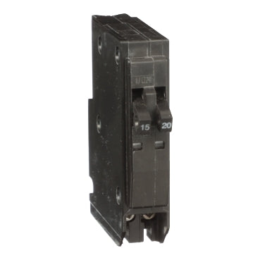 Square D QOT1520 MINIATURE CIRCUIT BREAKER, QO Tandem, 15/20 A, 1P, 120/240 V, 10 kA, Plug in  | Blackhawk Supply