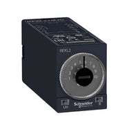 REXL2TMJD | Miniature plug in timing relay, Harmony, 5A, 2CO, 0.1s..100h, on delay, 12V DC | Square D by Schneider Electric