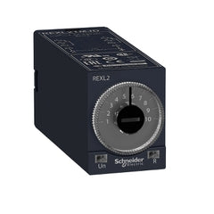 Square D REXL2TMJD Miniature plug in timing relay, Harmony, 5A, 2CO, 0.1s..100h, on delay, 12V DC  | Blackhawk Supply