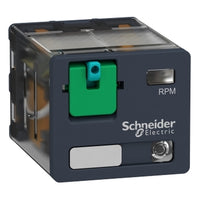 RPM32BD | Power plug in relay, Harmony, 15A, 3CO, with LED, lockable test button, 24V DC | Square D by Schneider Electric