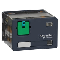 RPM42BD | Power plug in relay, Harmony, 15A, 4CO, with LED, lockable test button, 24V DC | Square D by Schneider Electric