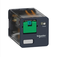 RUMC31BD | Universal plug in relay, Harmony, 10A, 3CO, lockable test button, 24V DC | Square D by Schneider Electric