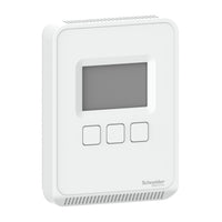 SLASLC2 | SpaceLogic SLA Series Sensor, Room, CO2, Humidity, Temperature, Segmented LCD, Analog Outputs with Matte White Housing | Schneider Electric
