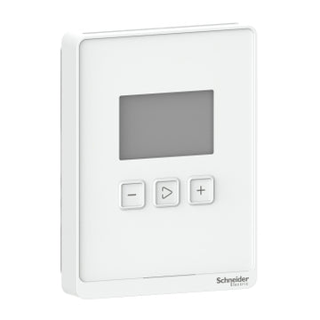 Schneider Electric SLAWLCVX SpaceLogic SLA Series Sensor, Room, CO2, VOC, Temperature, Segmented LCD, Analog Outputs with Optimum White Housing  | Blackhawk Supply