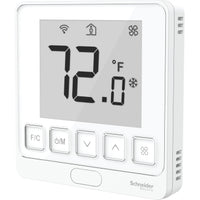 TH903-ZPM-W | SpaceLogic TH903 Series Thermostat, LCD/Buttons, Zigbee, Occupancy Sensor, Modbus, Auxiliary Input, White | Schneider Electric