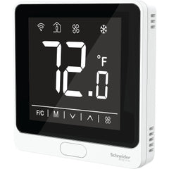 Schneider Electric TH907-ZPM-B SpaceLogic TH907 Series thermostat, touchscreen, Zigbee, occupancy sensor, Modbus, auxiliary input, black  | Blackhawk Supply