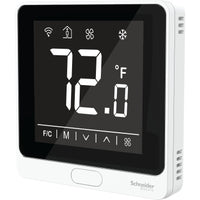 TH907-ZP-W | SpaceLogic TH907 Series Thermostat, Touchscreen, Zigbee, Occupancy Sensor, Auxiliary Input, White | Schneider Electric