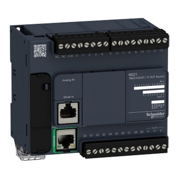 Square D TM221CE24T Logic controller, Modicon M221, 24 IO transistor PNP Ethernet  | Blackhawk Supply