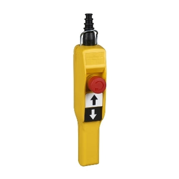 Square D XACA2013 Harmony XAC Pendant Station XAC-A Pistol Grip, 2 Push Buttons, 1 Emergency Stop, IP65  | Blackhawk Supply