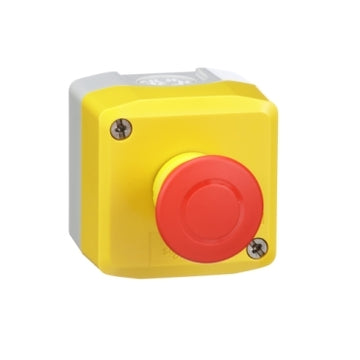 Square D XALK198H7 Harmony XALK Complete Control Station, Yellow with 1 Red Mushroom Head Pushbutton, 40mm Push-Pull, 1 NC, NEMA 13/4X  | Blackhawk Supply