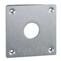 XAPE301 | Drilled front plate, Harmony XAP, XB2 SL, metal, 1 cut out, 72x72mm, 22mm | Square D by Schneider Electric