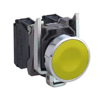 XB4BA55 | Harmony XB4, 22mm PB, yellow, with contacts | Square D by Schneider Electric